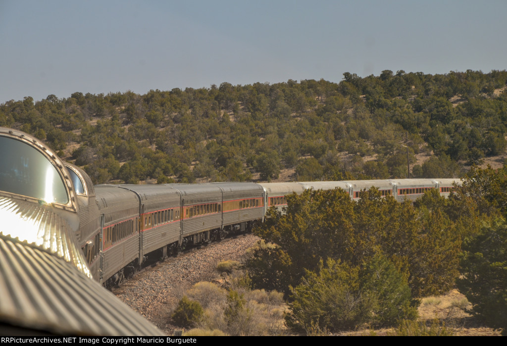 Grand Canyon Railway traveling to the Canyon